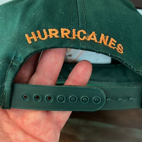 Miami Hurricanes vintage Green Sebastian The Ibis U baseball Snapback cap hat - Picture 3 of 5